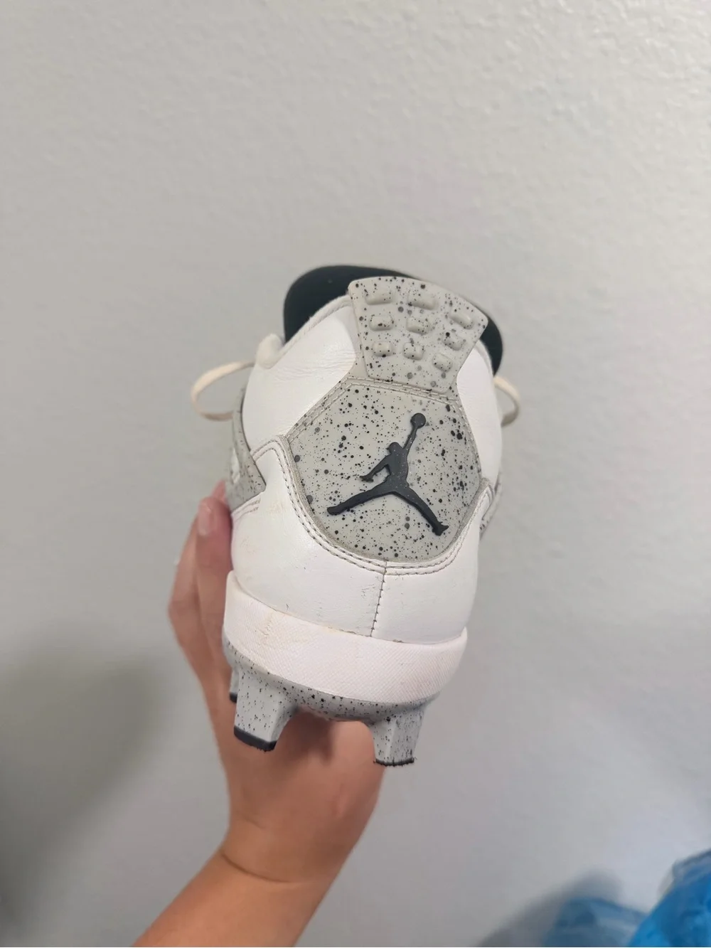Jordan retro 4 white cement cleats